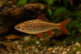 Barbus oligolepis (Barba a scacchi)