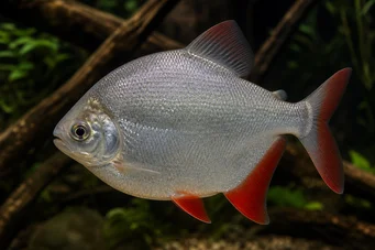 Myleus rubripinnis rubripinnis Metynnis con un gancio rosso