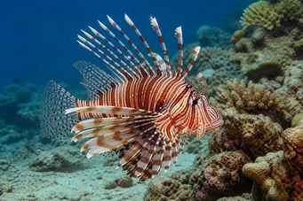 Pterois radiata (Pesce di punteggio irradiato)