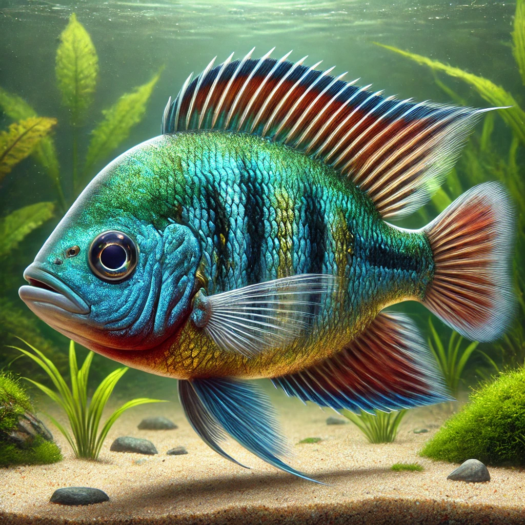Nannacara anomala Cichlid nano con occhi dorati
