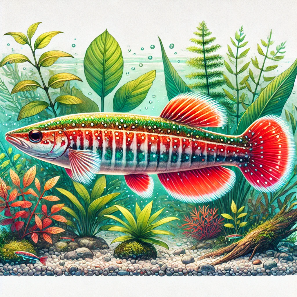 Nannostomus beckfordi aripirangensis Pesce a matita dorata